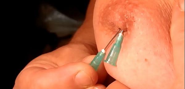  Needle nipple fucking